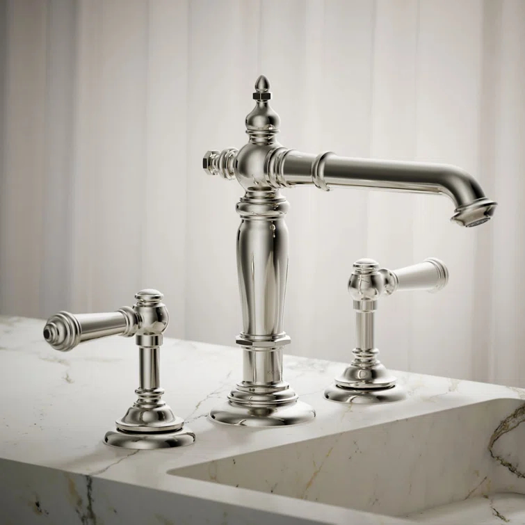 Artifacts® Widespread Bathroom Faucet with Drain Assembly