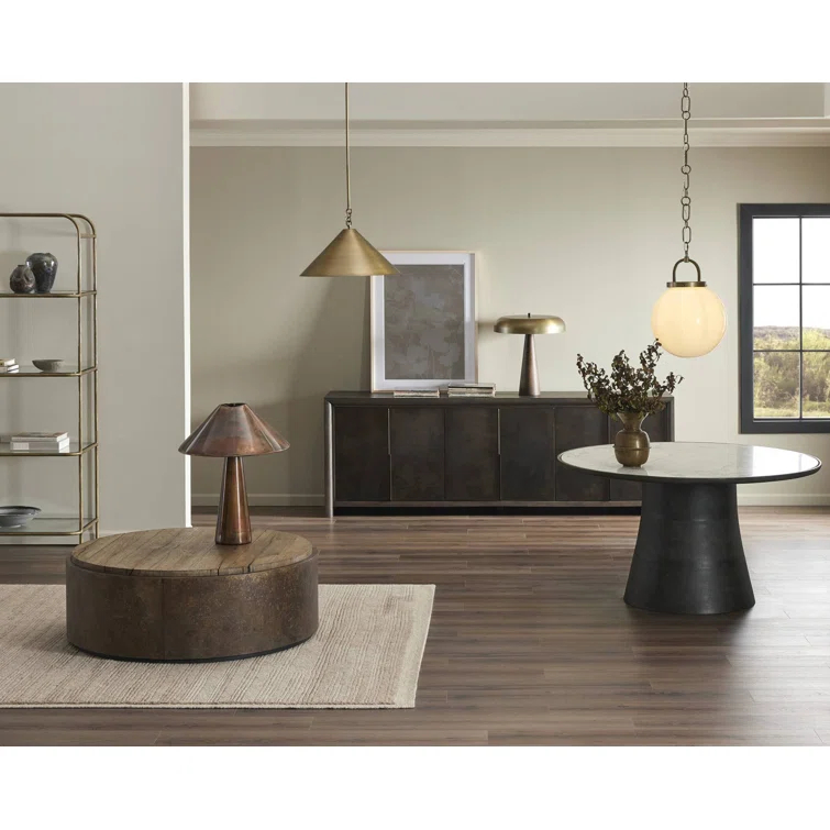 Arlington Espresso Oak and Iron 96" Sideboard