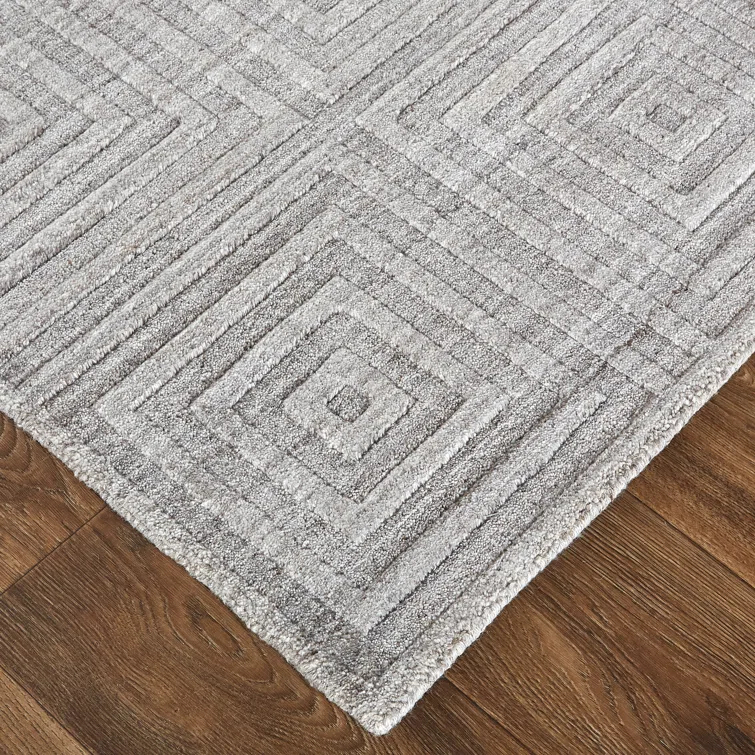 Anatollo Minimal Viscose Rug Beige/Gray