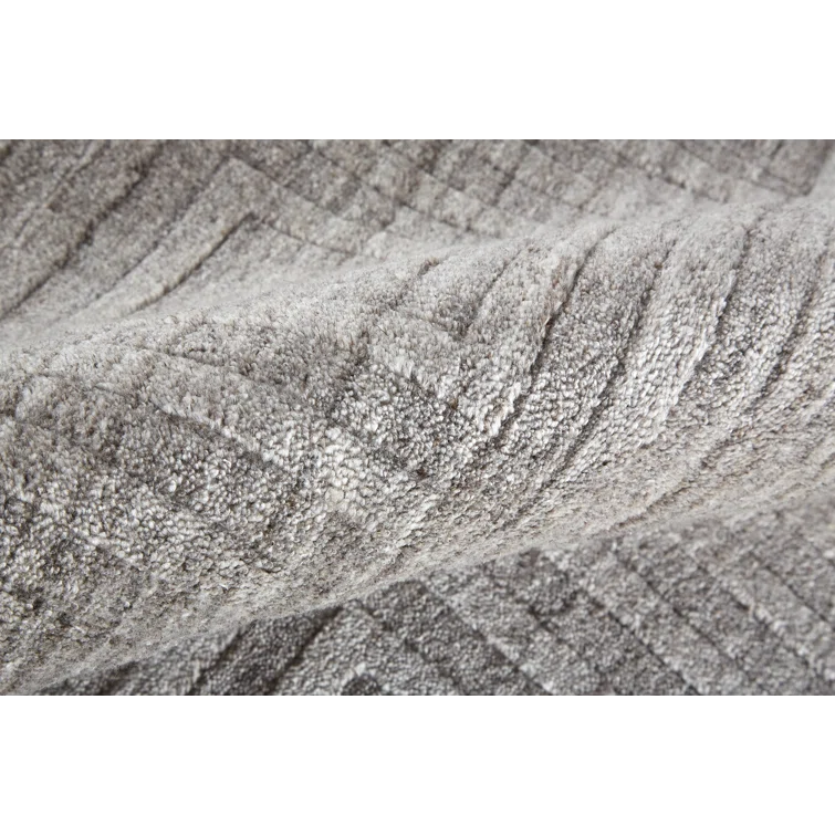 Anatollo Minimal Viscose Rug Beige/Gray