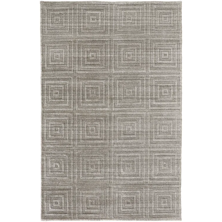 Anatollo Minimal Viscose Rug Beige/Gray