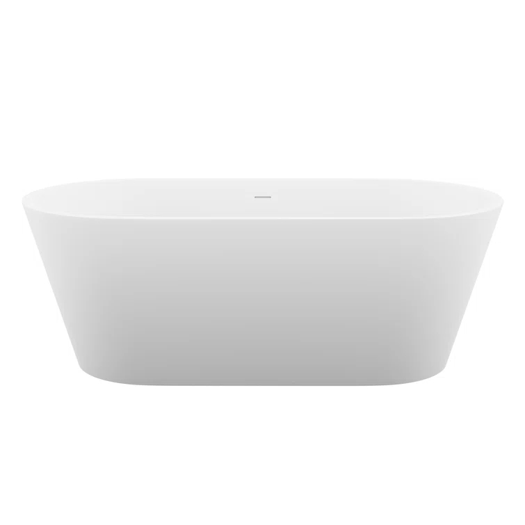Rossetto 66.8'' x 24.25'' Freestanding Soaking Solid Surface Bathtub