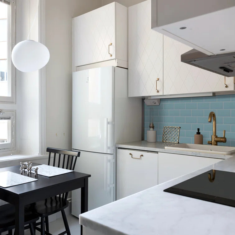 3'' W x 6'' L Glass Peel and Stick Subway Tile