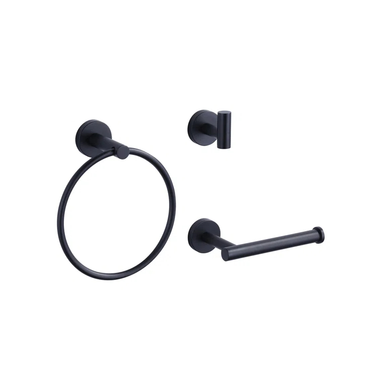 ARCORA AR5210163B 3-Piece Bath Hardware Set With Mounting Hardware With Towel Ring, Towel Hook And Toilet Paper Holder In