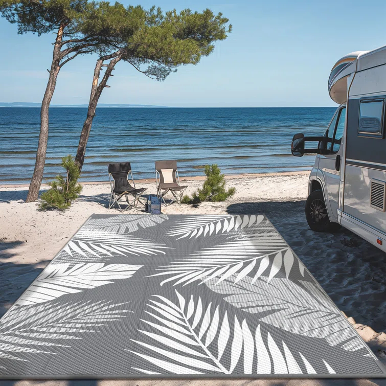 Lunceford Outdoor Rug for Patio Clearance, Waterproof Mat,Reversible Plastic Camping Rugs