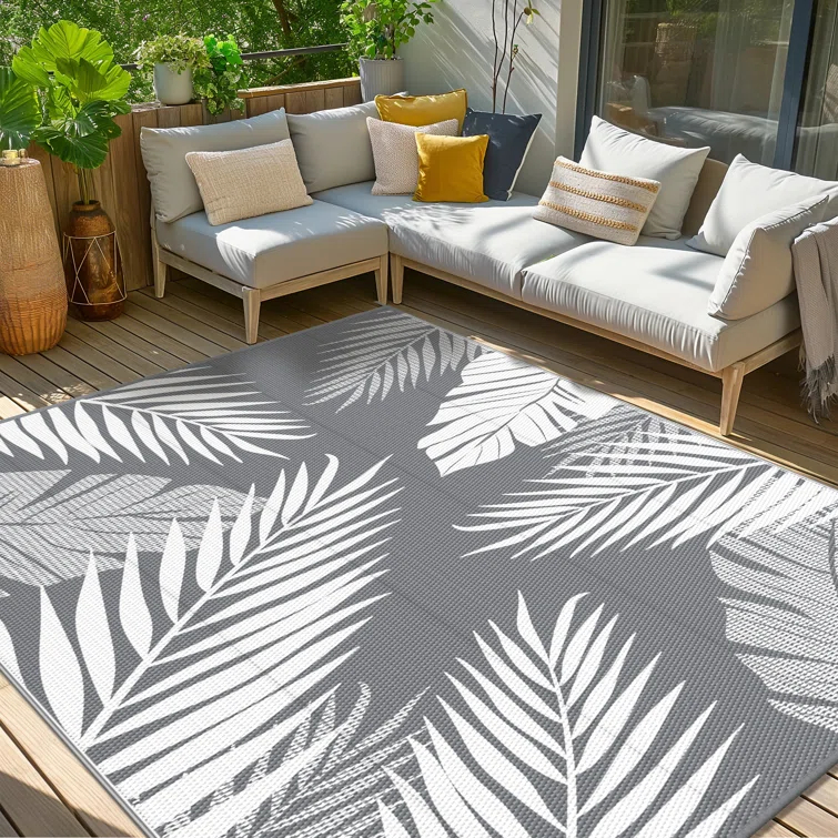 Lunceford Outdoor Rug for Patio Clearance, Waterproof Mat,Reversible Plastic Camping Rugs