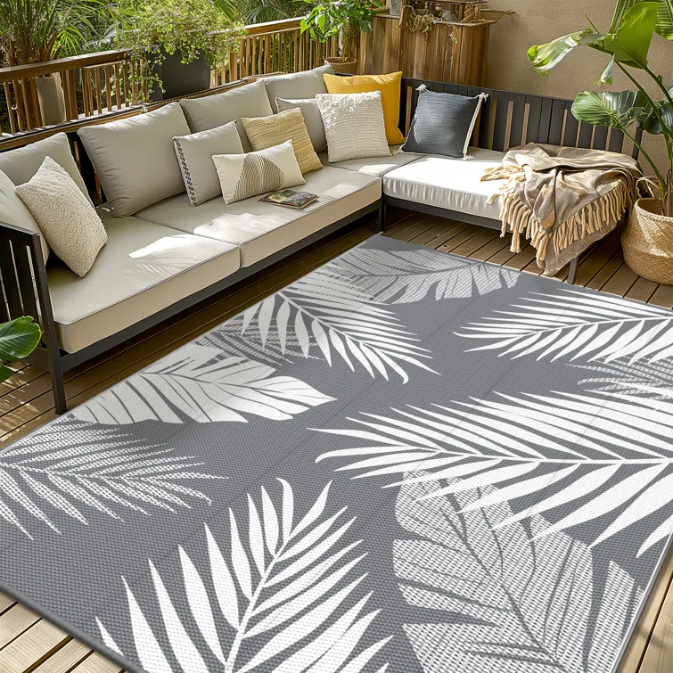 Lunceford Outdoor Rug for Patio Clearance, Waterproof Mat,Reversible Plastic Camping Rugs