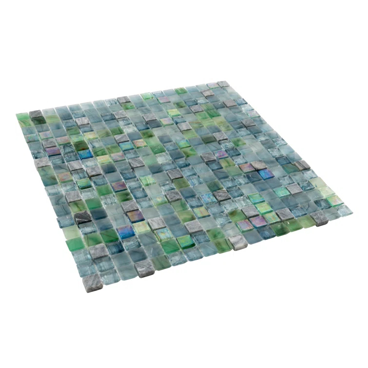 Mingles 0.6" x 0.6" Glass Mosaic Grid Wall & Floor Tile