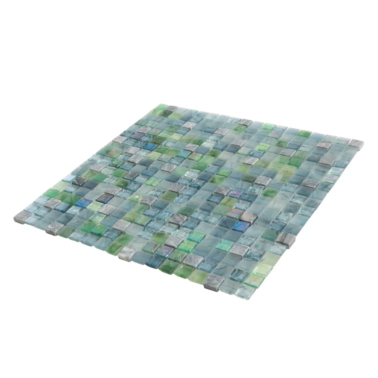 Mingles 0.6" x 0.6" Glass Mosaic Grid Wall & Floor Tile
