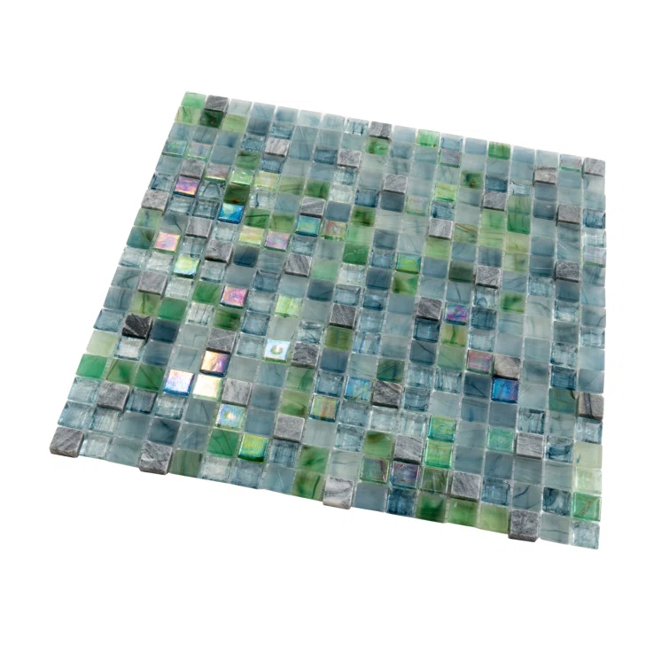 Mingles 0.6" x 0.6" Glass Mosaic Grid Wall & Floor Tile