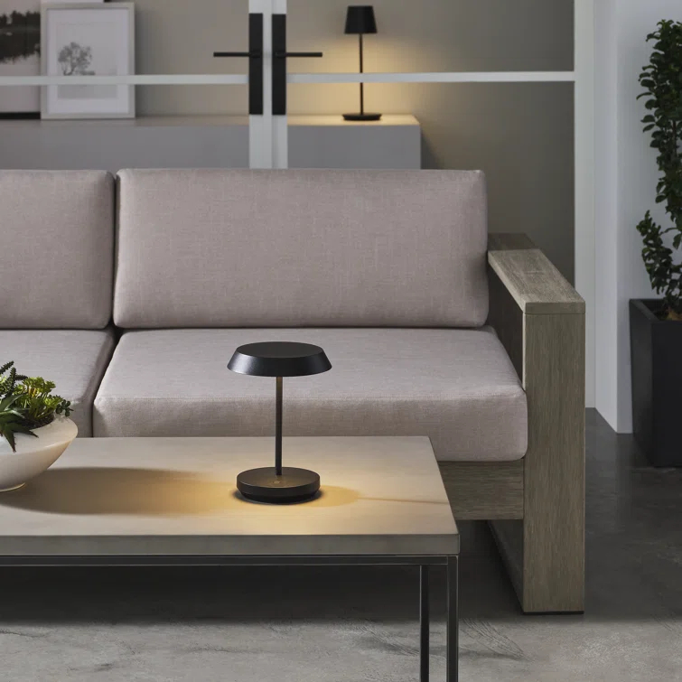 Matte White Cordless Outdoor Rechargeable LED Table Lamp
