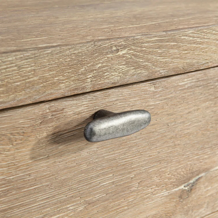 Tribeca Light Brown Oak Buffet with Steel Legs