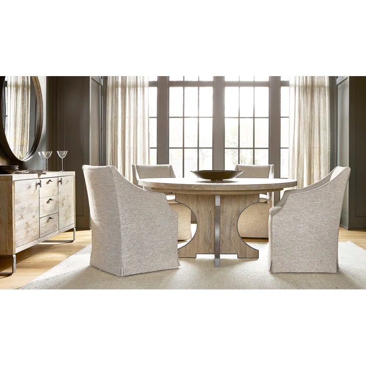 Tribeca Light Brown Oak Buffet with Steel Legs