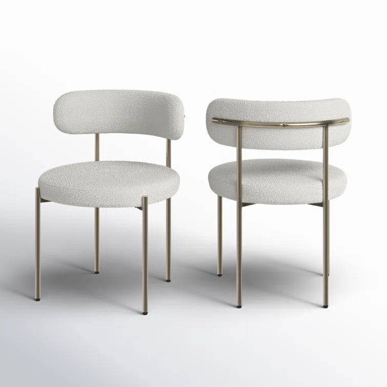 Sherwood Solid Back Boucle Side Chair