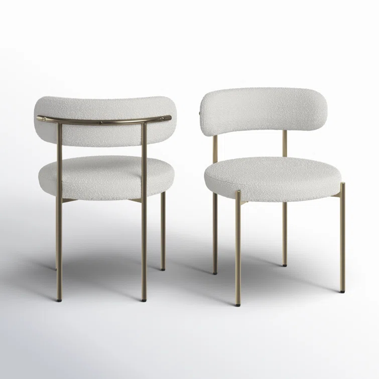 Sherwood Solid Back Boucle Side Chair