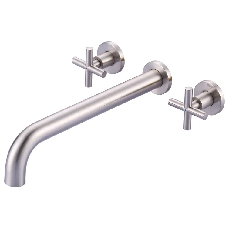 2-Handle Wall Mounted Cross Handle Antique Bathtub Roman Tub Faucet