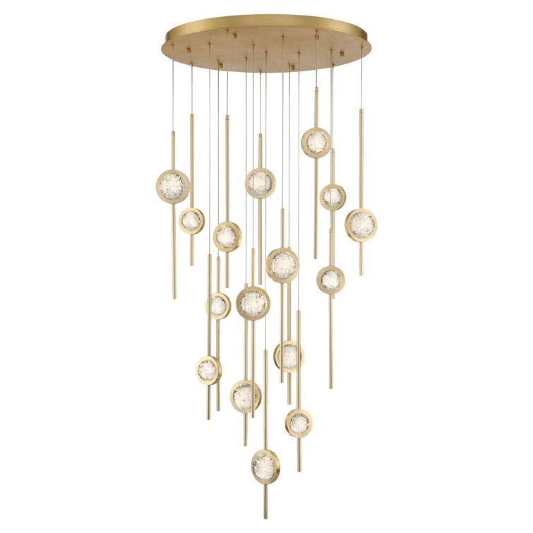 LED Anodized Aluminum Mix + Clear Seeded Ball