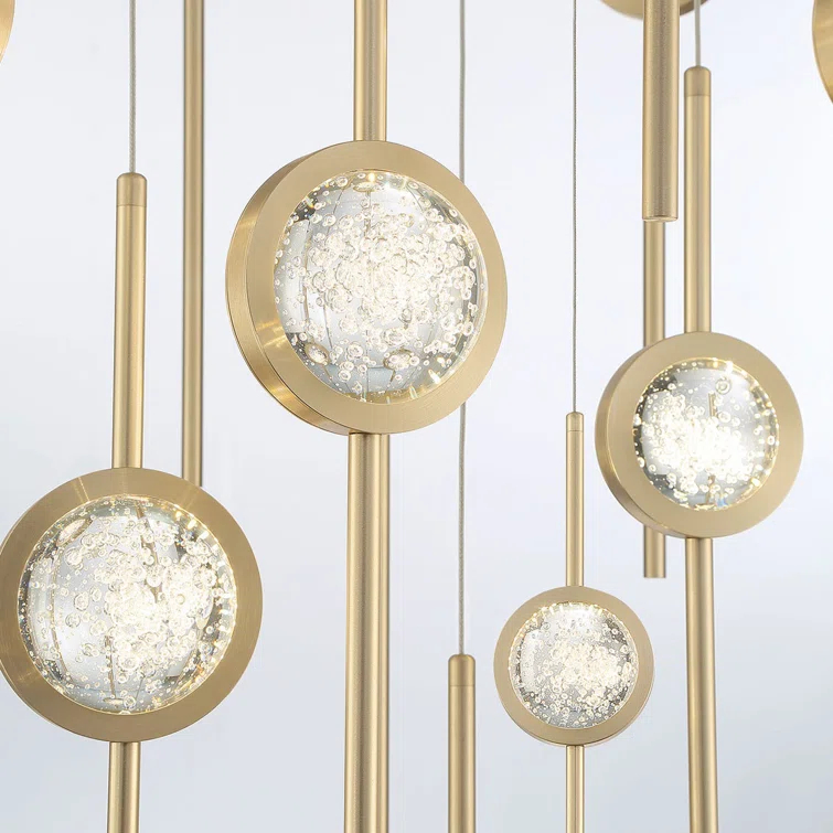 LED Anodized Aluminum Mix + Clear Seeded Ball