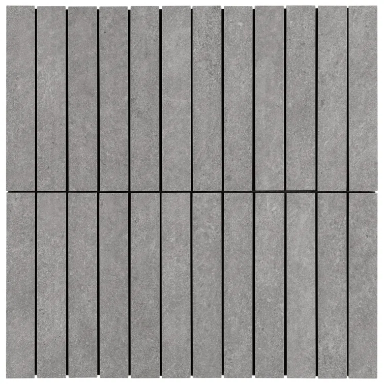 Monolith 11.81 In. X 11.81 In. Stacked Matte Porcelain Mosaic Floor And Wall Tile (0.96 Sq. Ft. / Each)