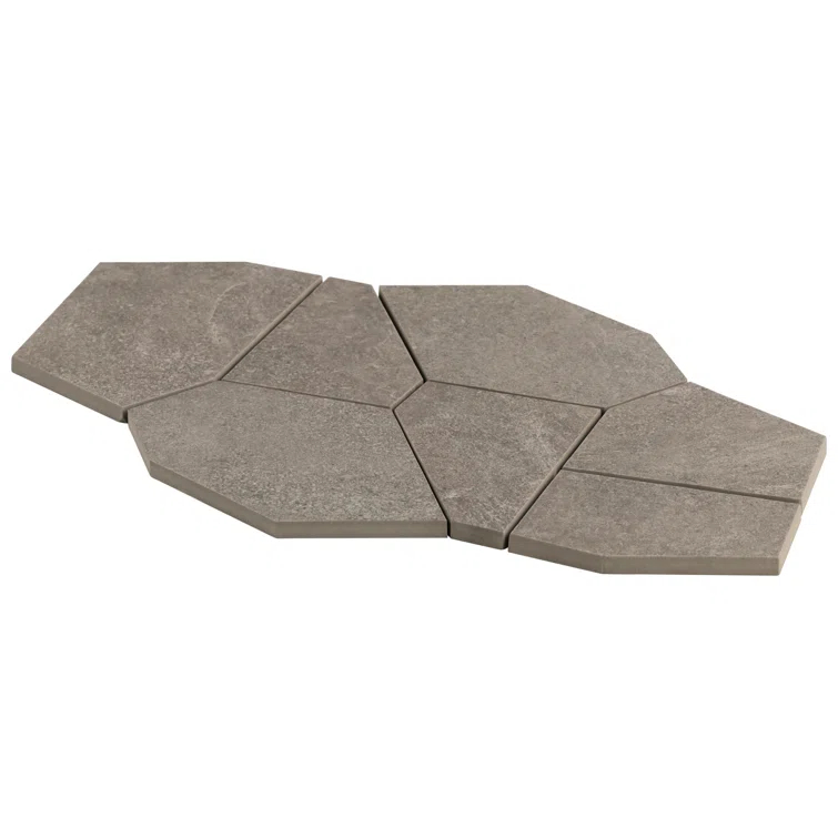 Monolith 11.81 In. X 19.68 In. Organic Pattern Matte Porcelain Mosaic Floor And Wall Tile (1.55 Sq. Ft. / Each)