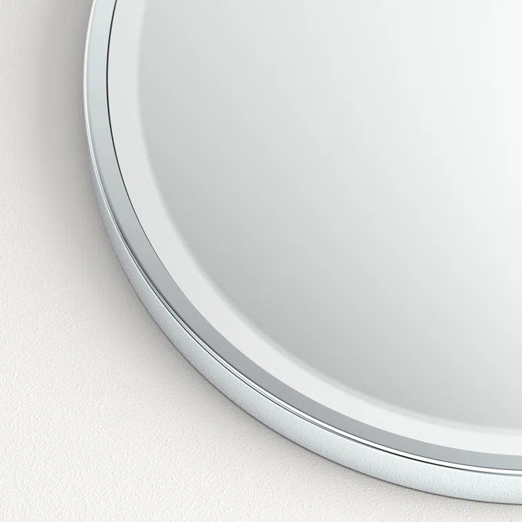 Flush Mount Framed Bathroom Vanity Mirror | Oval Framed Wall Mirror with Beveled Edge | Decorative Wall Mirror for Bathroom, Bedroom, Hallway, Entryway