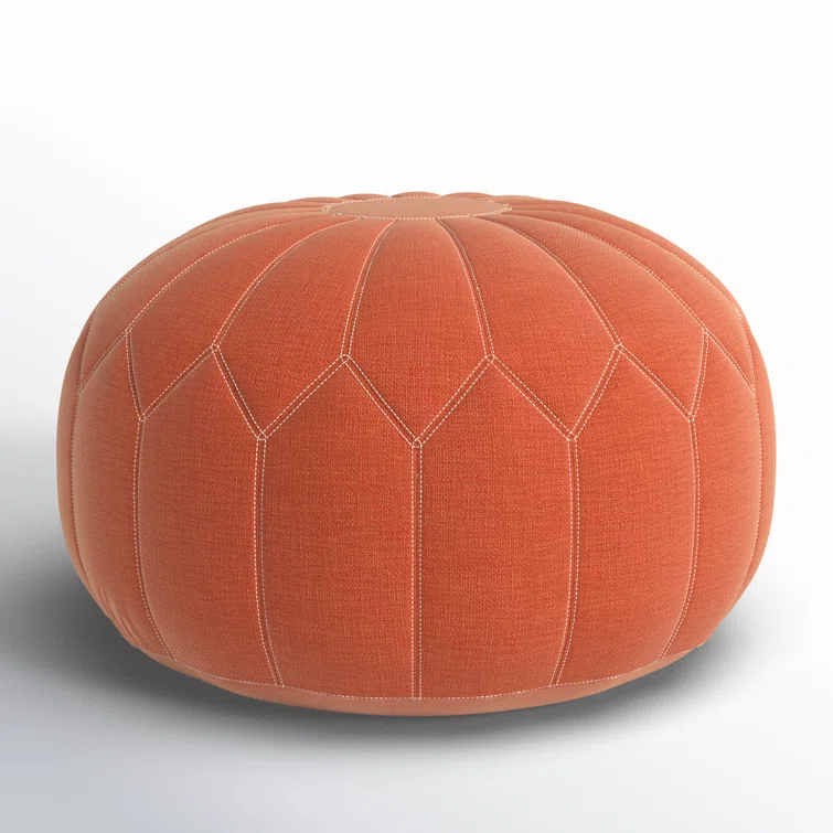 Kelsey 29.5" Wide Round Pouf Ottoman