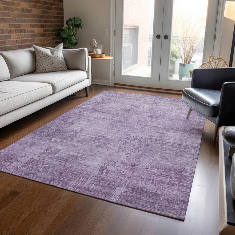 Machine Washable Indoor/Outdoor Claudian ACN1650 Lavender Rug