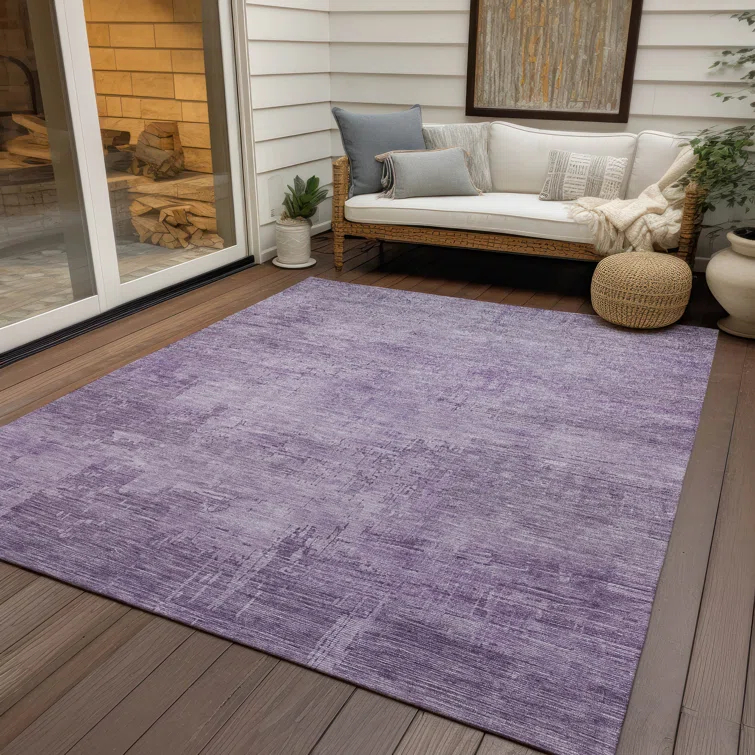 Machine Washable Indoor/Outdoor Claudian ACN1650 Lavender Rug