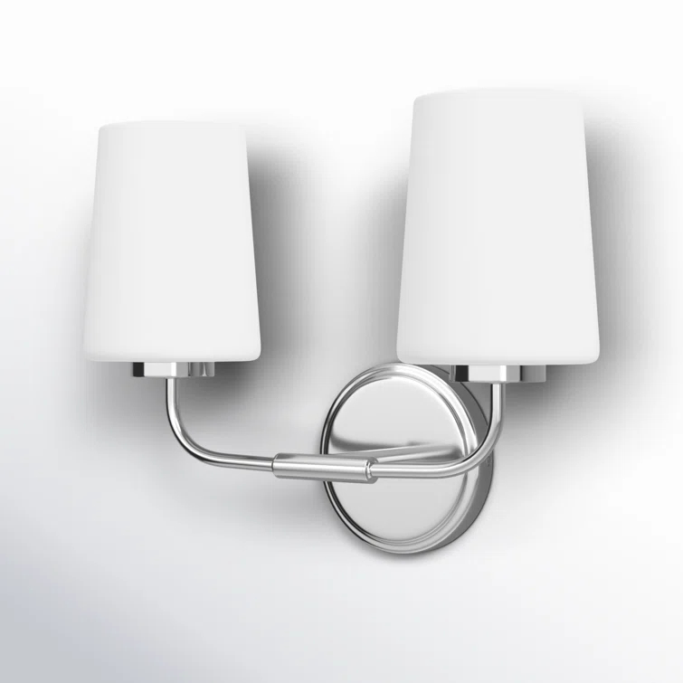 Fitz 2 Light Frosted Dimmable Vanity Light