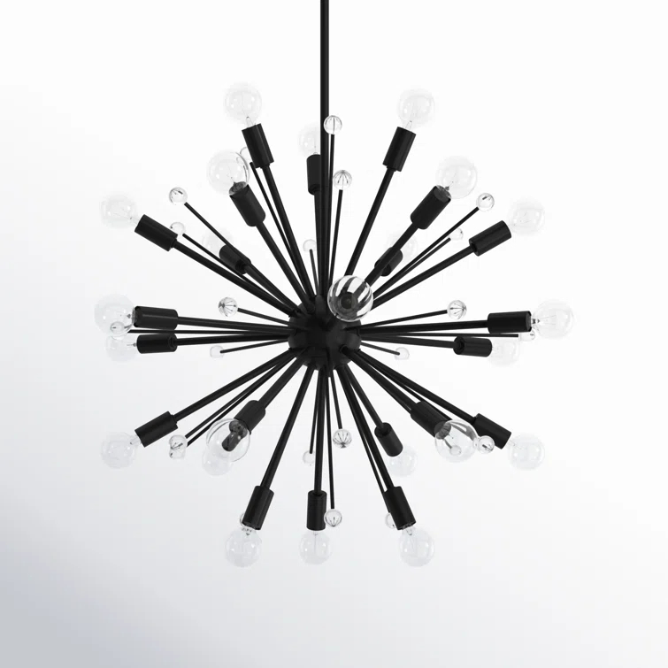 24 Light Metal Dimmable Sputnik Chandelier