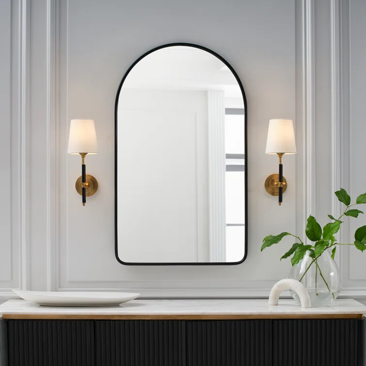 Bronze and Saddle Leather Wall Sconce with Linen Shade