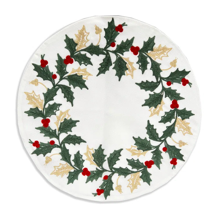 Lenox Lenox Holiday Embroidered Placemat 4 Pack Set (Set of 4)