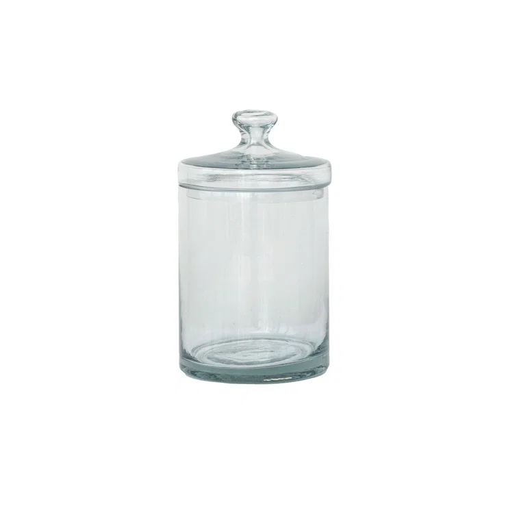 Small Clear Glass Apothecary Jar with Lid