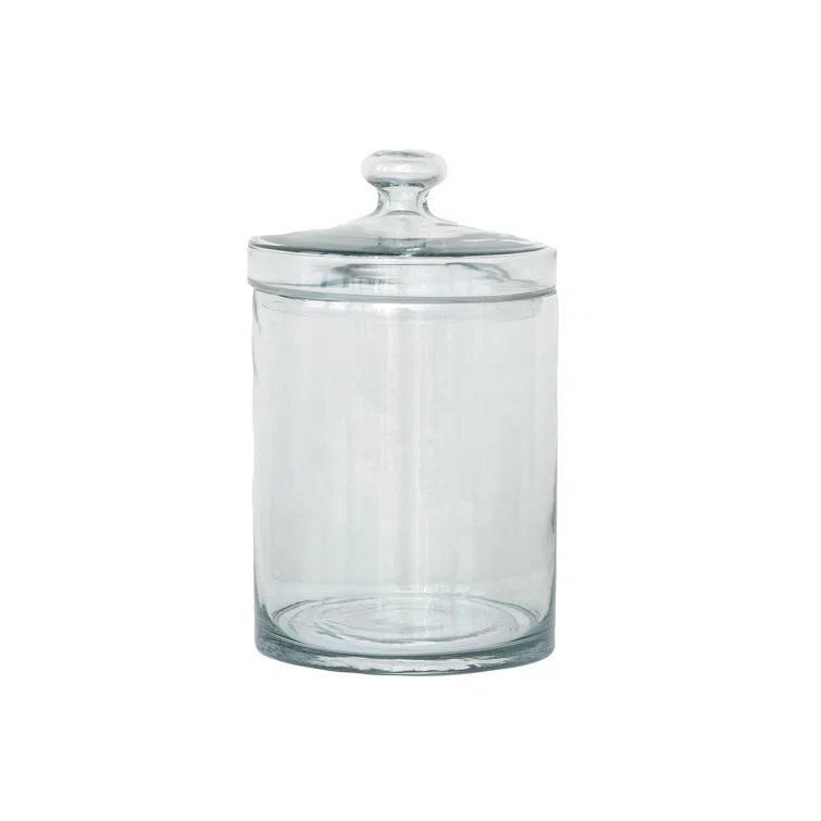 Large Clear Glass Storage Jar with Lid
