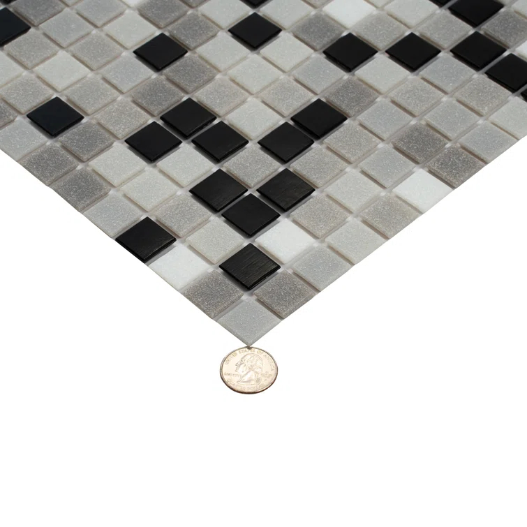 Mingles 0.8" x 0.8" Glass Grid Mosaic Wall & Floor Tile