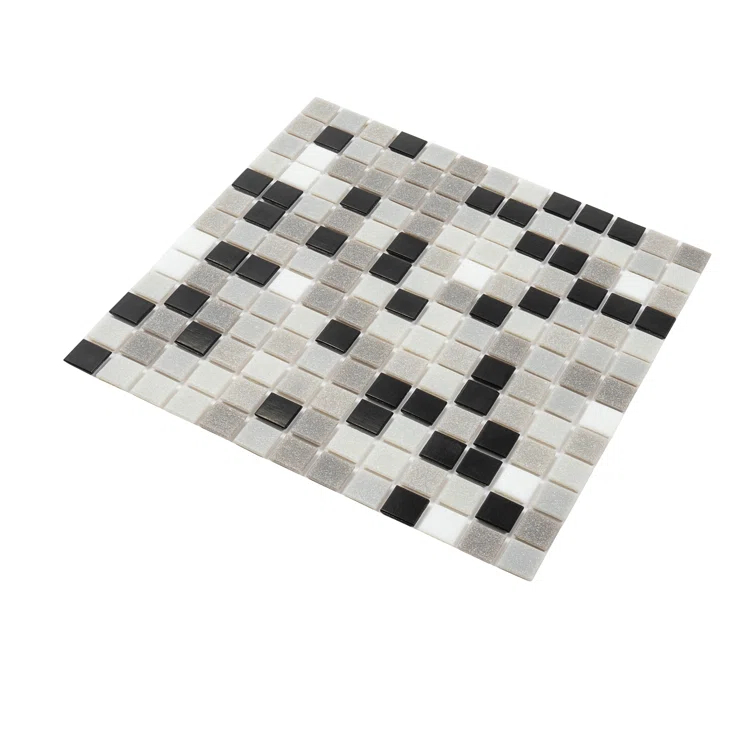 Mingles 0.8" x 0.8" Glass Grid Mosaic Wall & Floor Tile