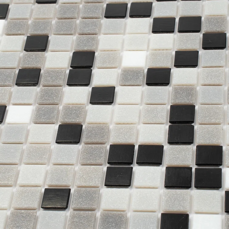 Mingles 0.8" x 0.8" Glass Grid Mosaic Wall & Floor Tile