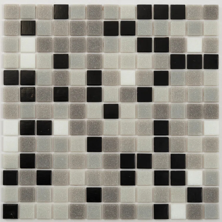 Mingles 0.8" x 0.8" Glass Grid Mosaic Wall & Floor Tile
