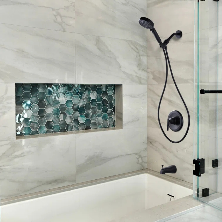 ARCORA AR9101400D Single Handle 7-Spray Tub & Shower Faucet Set 1.8 GPM Handheld Shower With Brass Rough-In Valve