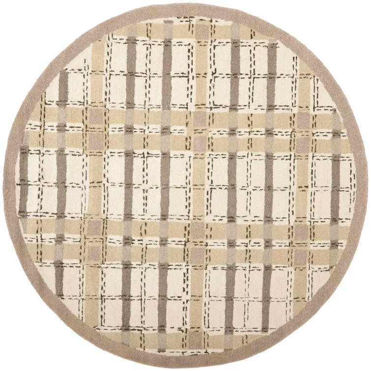 Martha Stewart Hand Tufted 70% Wool And 30% Viscose Plaid Rug