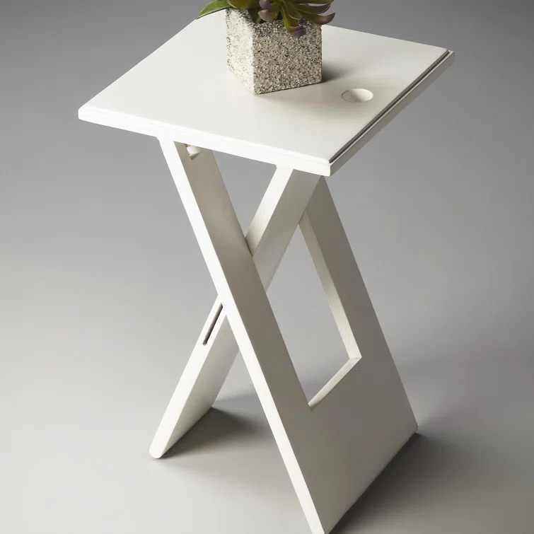 Butler Specialty Loft Square Folding End Table In White