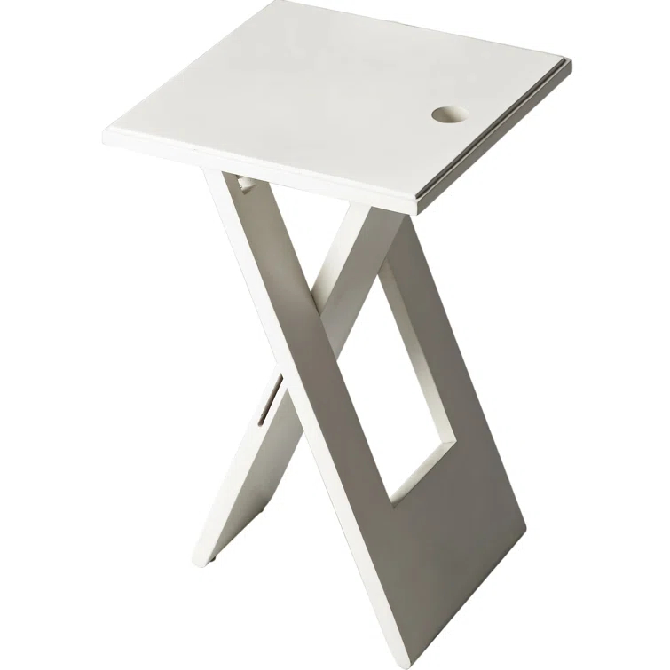 Butler Specialty Loft Square Folding End Table In White