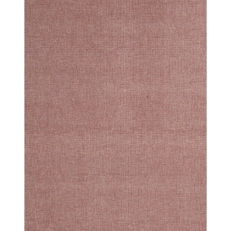 Spice Pink Hand Tufted Wool Rectangular Area Rug 2' x 3'
