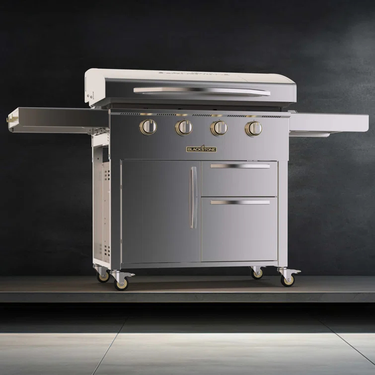 Blackstone 36 Inch Stainless Steel Freestanding Griddle with Cabinet