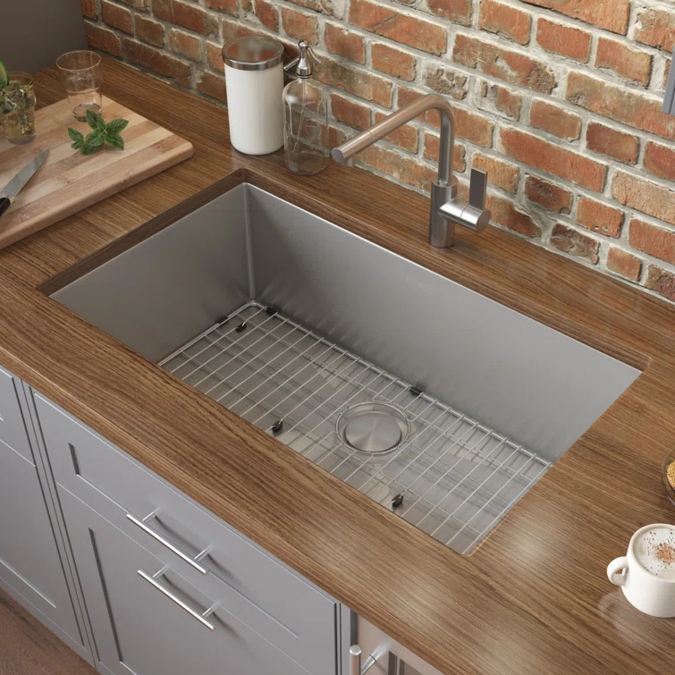 Ruvati RVH7250 Ruvati 28-inch Undermount 16 Gauge Stainless Steel Kitchen Sink Rounded Corners Single Bowl