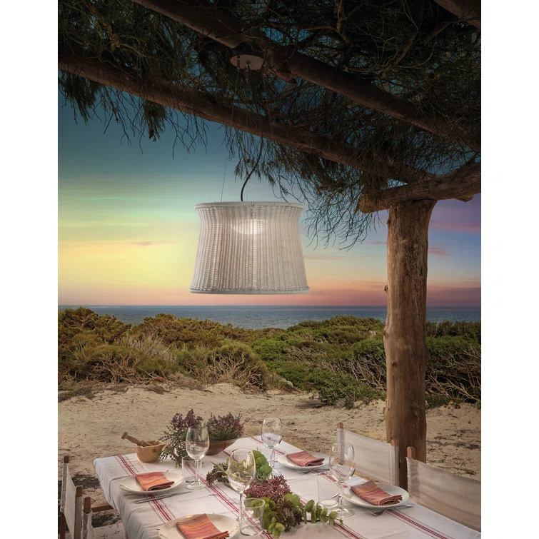 Syra 1 - Light Shaded Drum LED Pendant