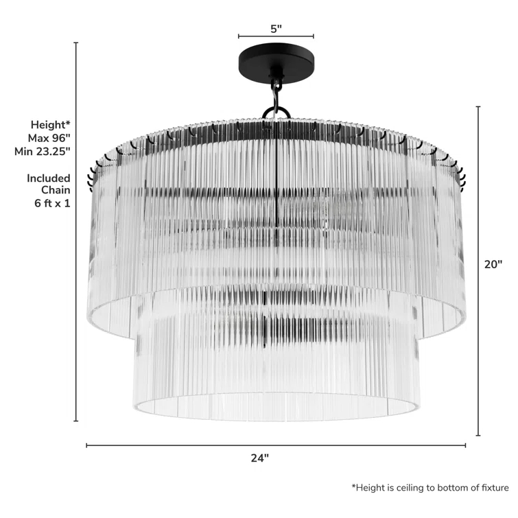 Ontario 6 Light Pendant Ceiling Light Fixture