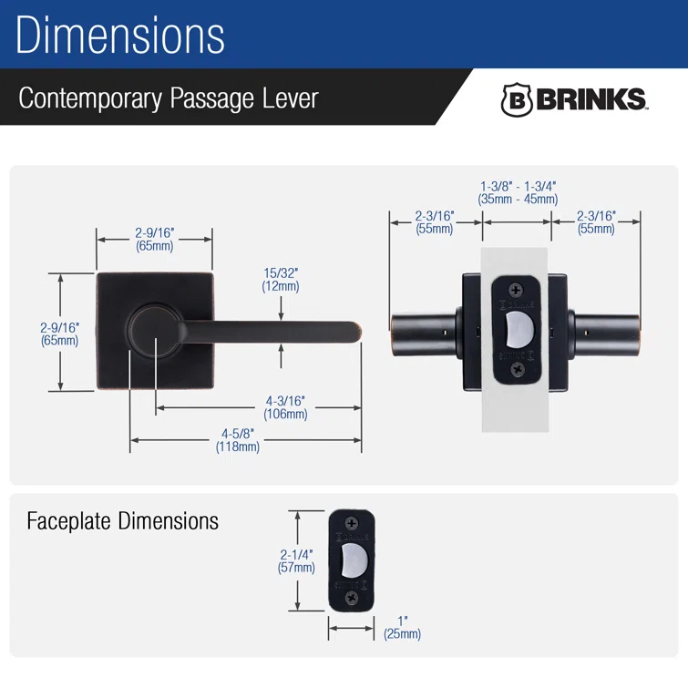 Brinks Mendocino Contemporary Passage Lever