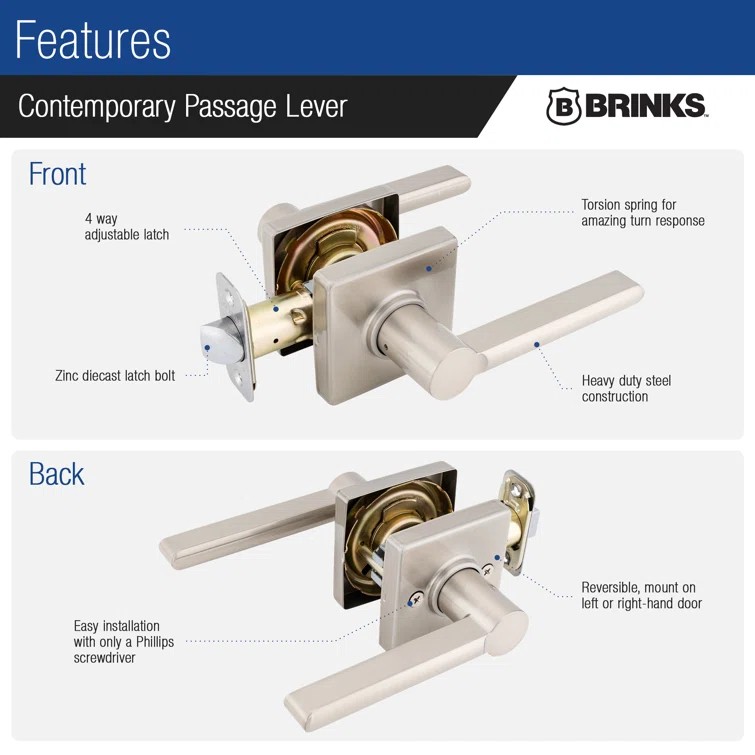 Brinks Mendocino Contemporary Passage Lever