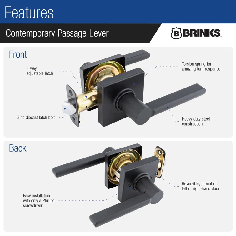 Brinks Mendocino Contemporary Passage Lever